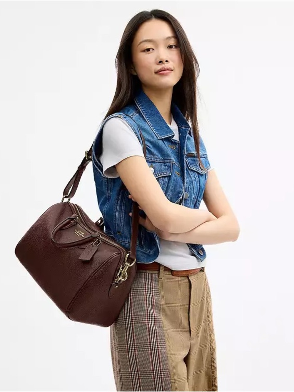 Coach Large Rowan Satchel Bag in Maple NWT - Picture 4 of 12